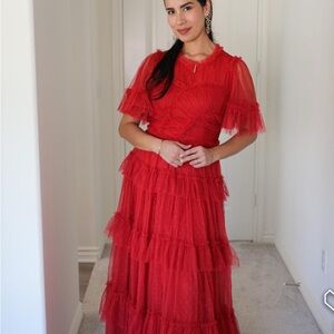 Ivy City Co Vibrant Red Dress